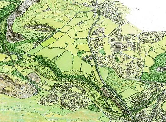 Illustrations for Various Interpretation Applications, Taf Fechan & Taf Fawr Valleys, Merthyr Tydfil