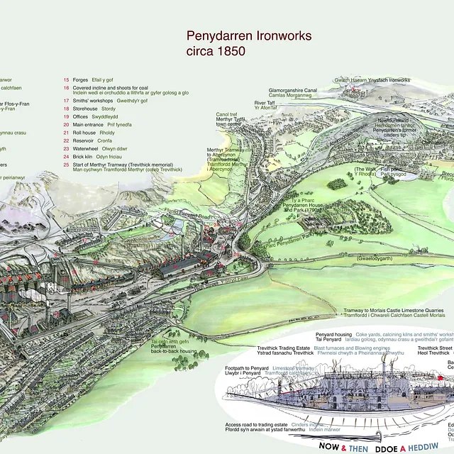 Penydarren Ironworks Interpretation Panels, Merthyr Tydfil